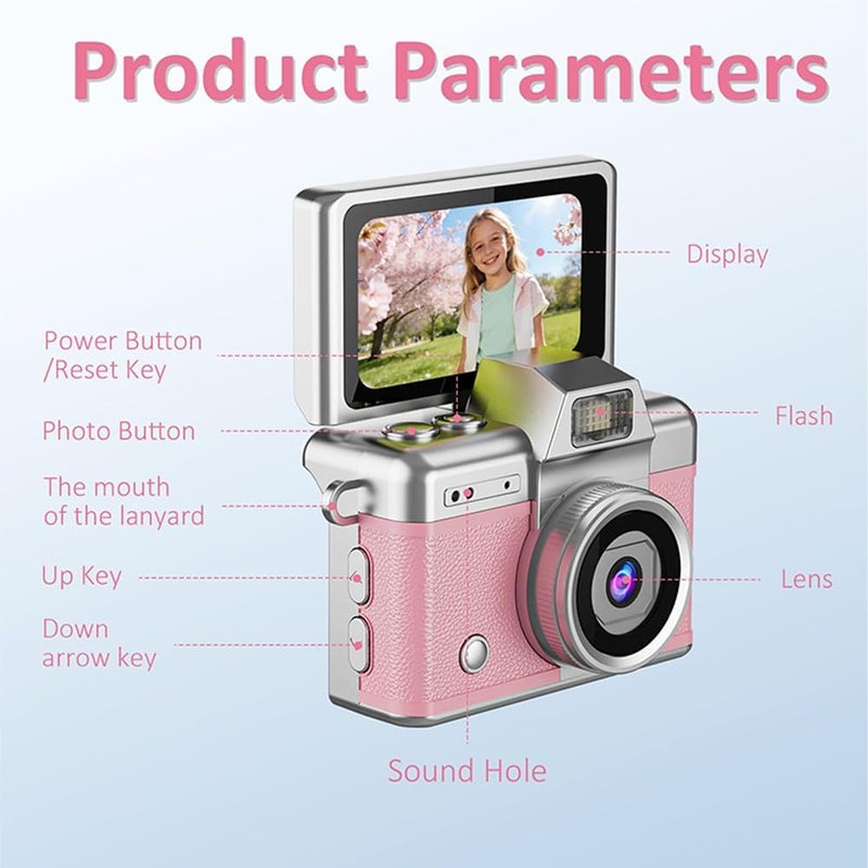 MGEKING Mini Keychain Digital Camera Retro Mini Digital Video Camera Small bodycam 1080P FHD Recording with 0.96" IPS Screen with 6 Retro Filters AVI Format-Ideal for Phone Transfer (Black, 64GB) - Image 2